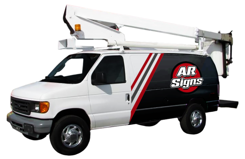 AR Signs Bucket Truck